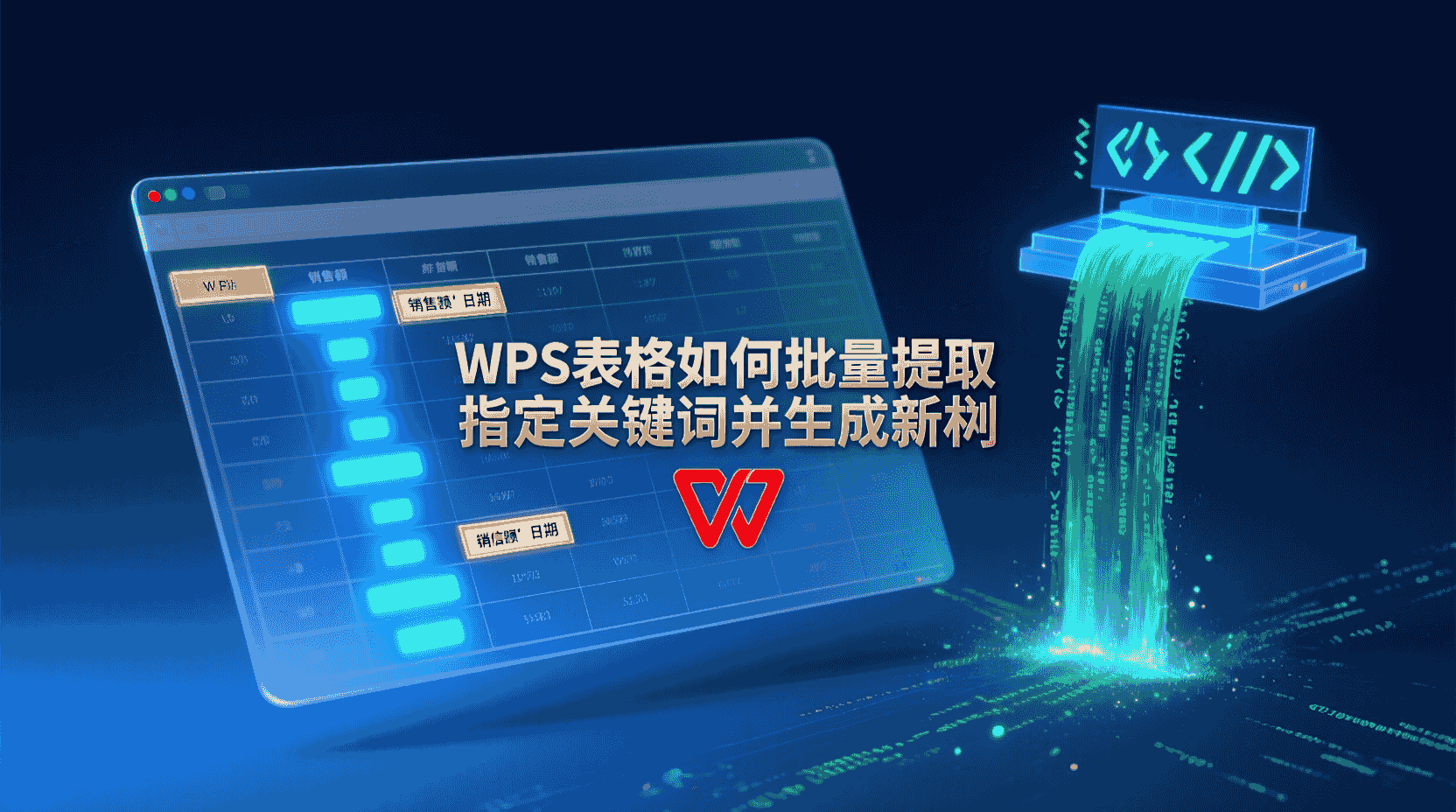 WPS表格如何批量提取指定关键词并生成新列？
